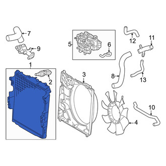Toyota OE - Left Radiator