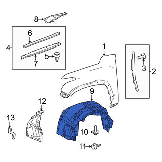 Toyota OE - Front Left Fender Splash Shield
