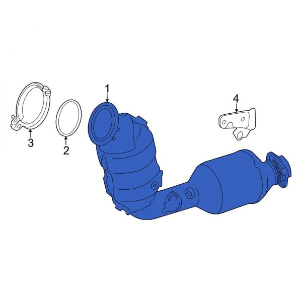 Toyota OE 17500F4020 Front Left Catalytic Converter