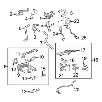 Toyota OE - Emission System - Emission Components (22 Gallon Tank)