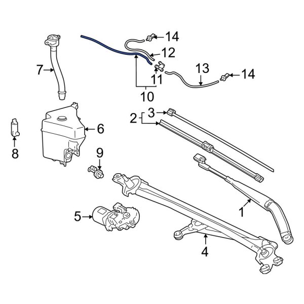 toyota-oe-853700c140-front-windshield-washer-hose