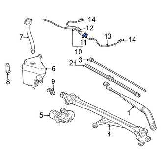 Toyota OE - Front Windshield Washer Hose Connector