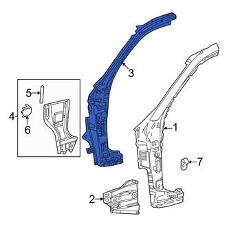 Toyota OE - Left Body A-Pillar Reinforcement