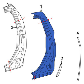 Toyota OE - Left Body C-Pillar