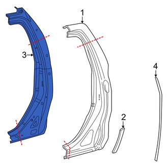 Toyota OE - Left Body C-Pillar Reinforcement