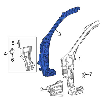 Toyota OE - Left Body A-Pillar Reinforcement