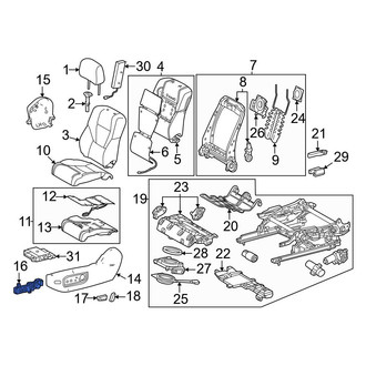 Toyota OE - Front Left Power Seat Switch
