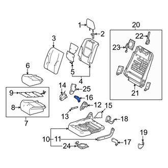 Toyota OE - Rear Right Outer Seat Hinge