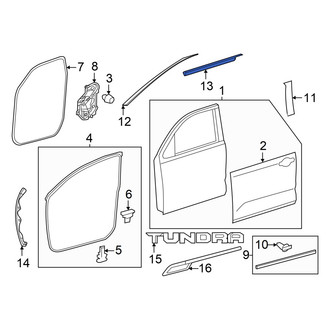Toyota OE - Front Right Door Belt Molding