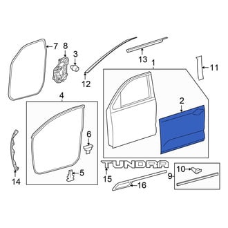 Toyota OE - Rear Left Outer Door Outer Panel