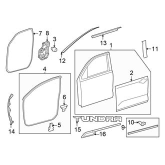 Toyota OE - Front Door - Exterior Trim