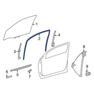 Toyota OE - Front Left Window Channel