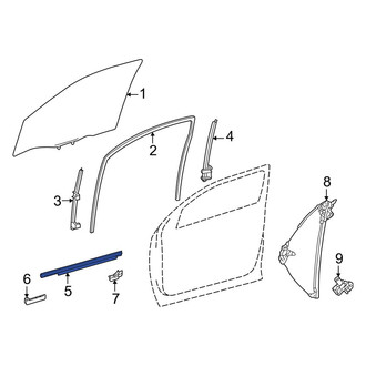 Toyota OE - Front Left Door Window Belt Weatherstrip