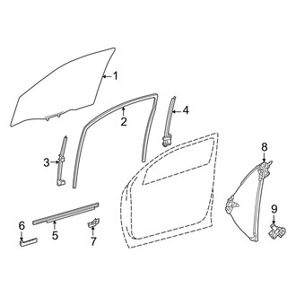 Toyota OE - Front Door - Glass & Hardware