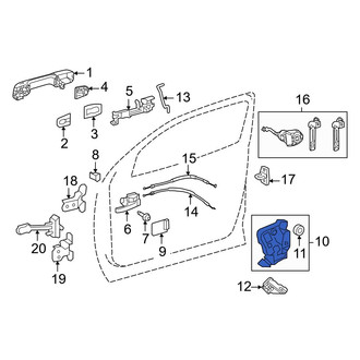 Toyota OE - Front Left Door Latch Assembly