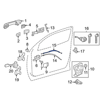 Toyota OE - Front Outer Door Latch Cable