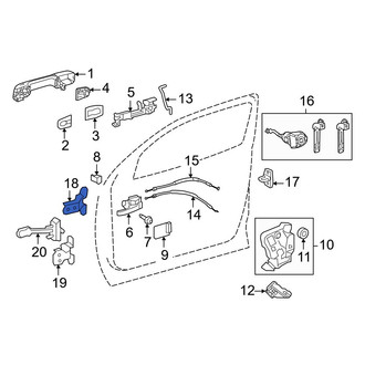 Toyota OE - Front Left Upper Door Hinge
