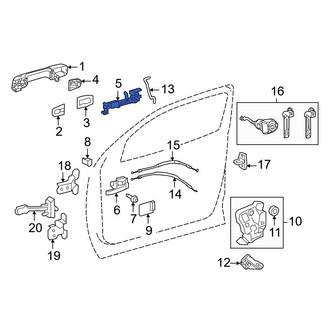 Toyota OE - Front Left Exterior Door Handle Base