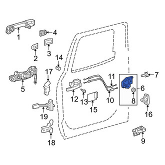 Toyota OE - Rear Left Door Latch Assembly