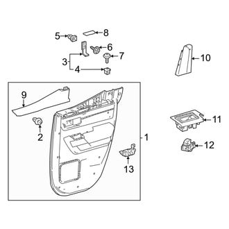 Toyota OE - Rear Door - Interior Trim (Double Cab)