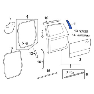 Toyota OE - Rear Left Door Reveal Molding