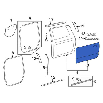 Toyota OE - Rear Right Outer Door Outer Panel
