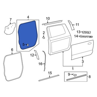 Toyota OE - Rear Right Outer Door Seal