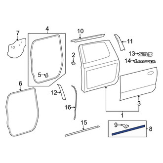 Toyota OE - Rear Lower Door Seal