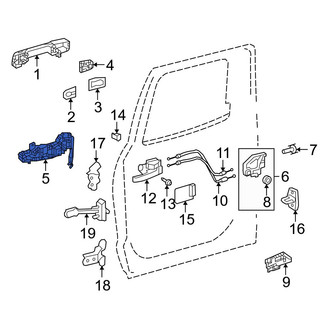 Toyota OE - Rear Left Exterior Door Handle Base