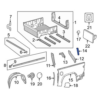Toyota OE - Rear Left Truck Bed Panel Reinforcement