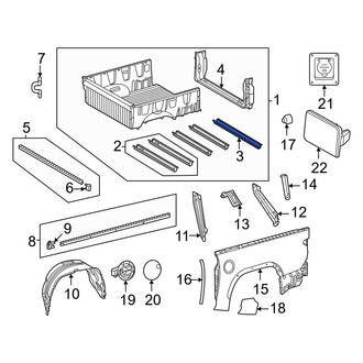 Toyota OE - Rear Rearward Truck Bed Floor Sill