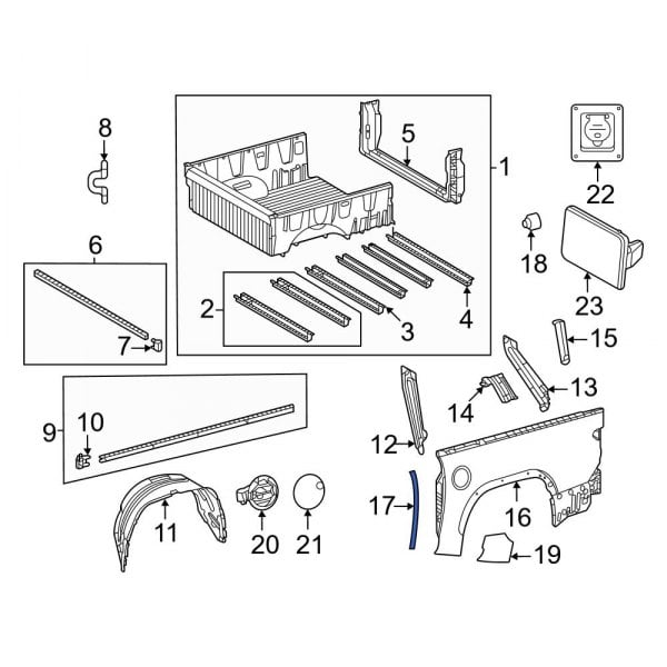 Toyota OE 656790C010 - Truck Bed Panel Seal