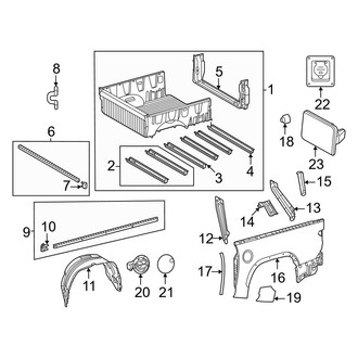 Toyota OE - Pick Up Box - Front & Side Panels (8.1' Box), (SR / SR5 Double Cab)