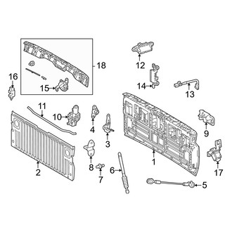 Toyota OE - Pick Up Box - Tail Gate (8.1' Box), (SR / SR5 Double Cab)