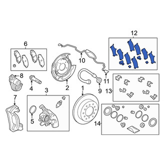 Toyota OE - Rear Disc Brake Pad Shim Kit