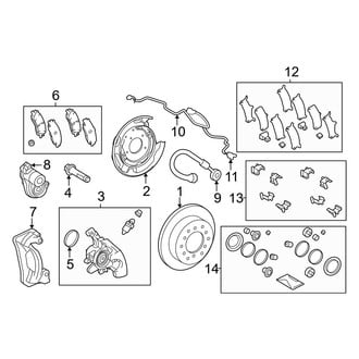 Toyota OE - Rear Suspension - Brake Components