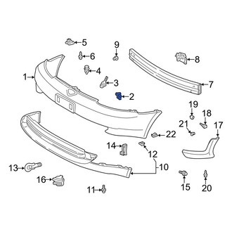 Toyota OE - Front Left Bumper Cover Support Rail