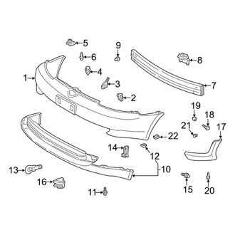 Toyota OE - Front Bumper - Bumper & Components