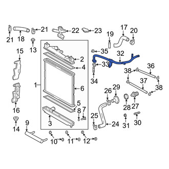 Toyota OE - Engine Coolant Bypass Pipe