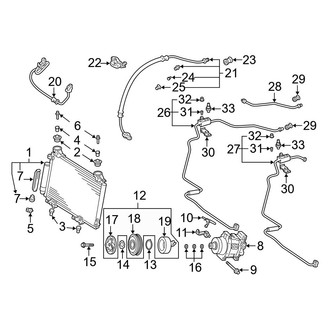 Toyota OE - Air Conditioner & Heater - Condenser, Compressor & Lines