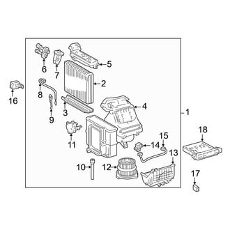 Toyota OE - Air Conditioner & Heater - Evaporator Components (With Cold Spec)
