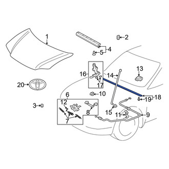 Toyota OE - Rear Hood Seal