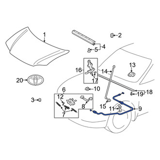Toyota OE - Front Hood Release Cable