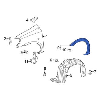 Toyota OE - Left Wheel Arch Molding