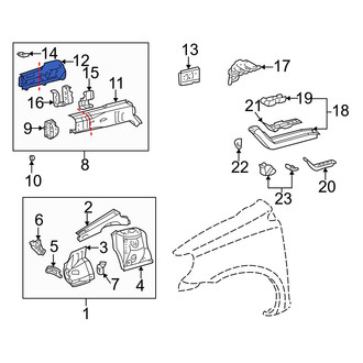 Toyota OE - Front Left Outer Frame Side Member