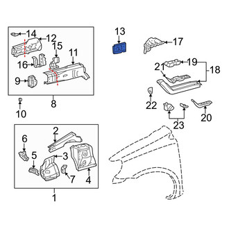 Toyota OE - Front Left Frame Side Member Reinforcement