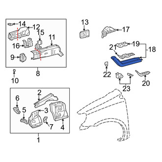 Toyota OE - Front Left Frame Side Member