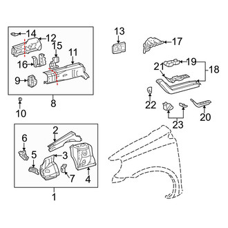 Toyota OE - Front Left Frame Side Member Assembly