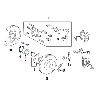 Toyota OE - Wheel Bearing Snap Ring