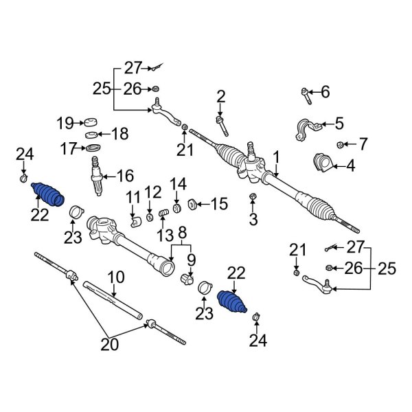 Rack and Pinion Bellows